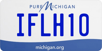 MI license plate IFLH10