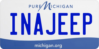 MI license plate INAJEEP