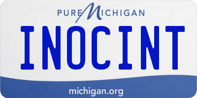 MI license plate INOCINT