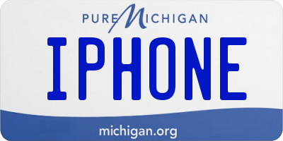 MI license plate IPHONE