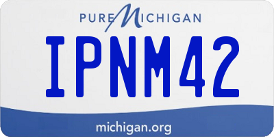 MI license plate IPNM42