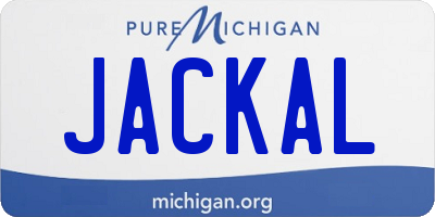 MI license plate JACKAL