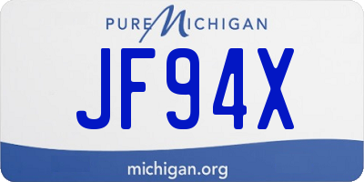 MI license plate JF94X