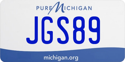 MI license plate JGS89