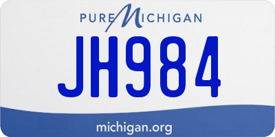 MI license plate JH984