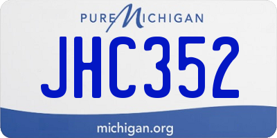 MI license plate JHC352