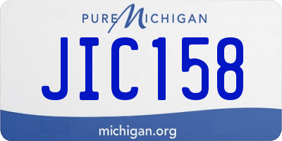 MI license plate JIC158