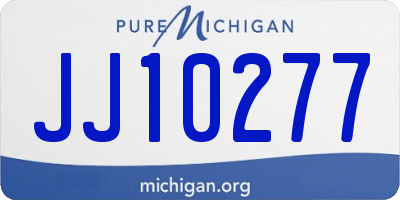 MI license plate JJ10277