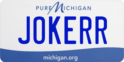 MI license plate JOKERR