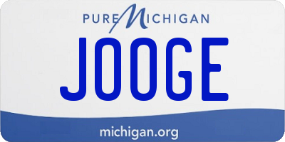 MI license plate JOOGE