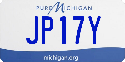 MI license plate JP17Y