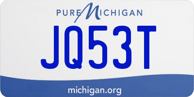 MI license plate JQ53T