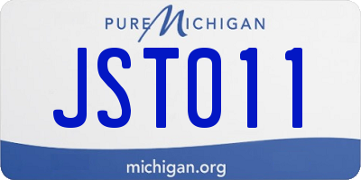 MI license plate JST011