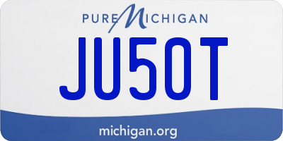 MI license plate JU50T