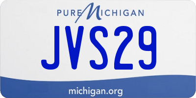 MI license plate JVS29