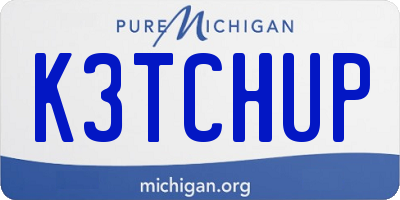 MI license plate K3TCHUP