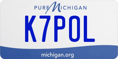 MI license plate K7POL