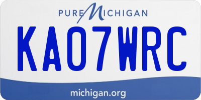 MI license plate KA07WRC