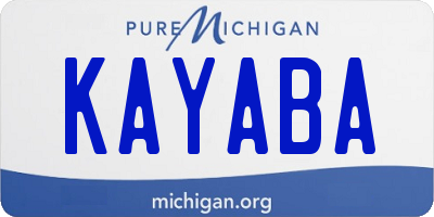 MI license plate KAYABA