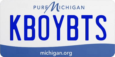 MI license plate KBOYBTS