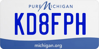 MI license plate KD8FPH