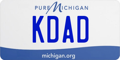 MI license plate KDAD