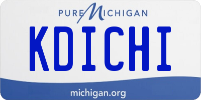 MI license plate KDICHI