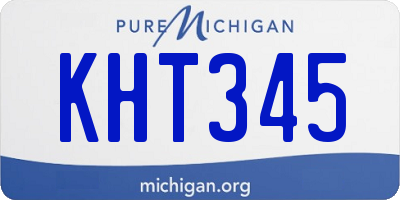 MI license plate KHT345