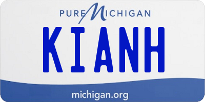 MI license plate KIANH