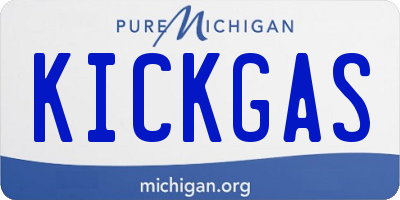 MI license plate KICKGAS