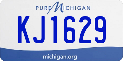 MI license plate KJ1629