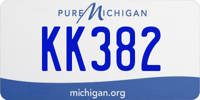 MI license plate KK382