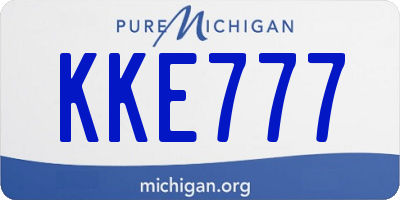 MI license plate KKE777