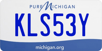 MI license plate KLS53Y