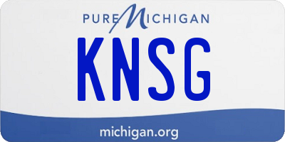 MI license plate KNSG