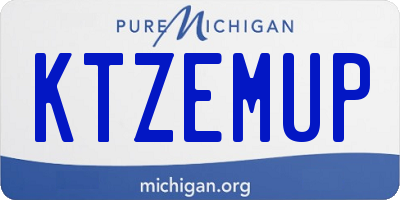 MI license plate KTZEMUP