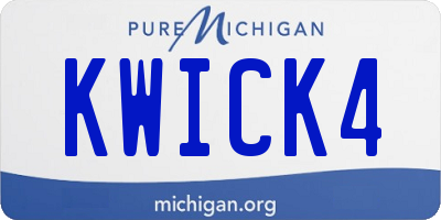 MI license plate KWICK4