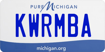 MI license plate KWRMBA