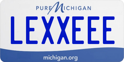 MI license plate LEXXEEE