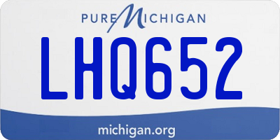 MI license plate LHQ652