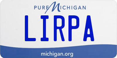 MI license plate LIRPA