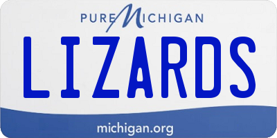 MI license plate LIZARDS