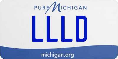 MI license plate LLLD