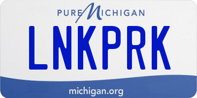MI license plate LNKPRK