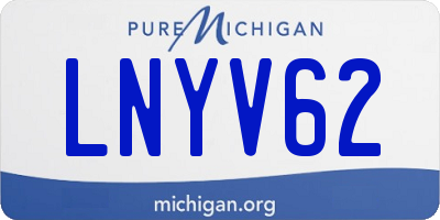 MI license plate LNYV62