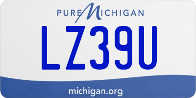 MI license plate LZ39U