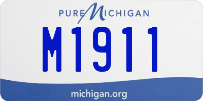 MI license plate M1911