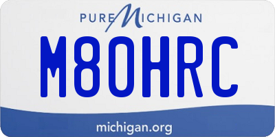 MI license plate M80HRC