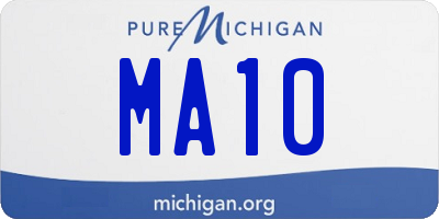MI license plate MA10