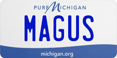 MI license plate MAGUS